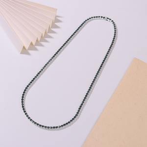 قلادة تنس من الموسانيت الأسود المقاوم للصدأ 2-6.5 مم للنساء والرجال، مصنوعة من الفضة الإسترلينية عيار 925، مجوهرات مخصصة من الشركة المصنعة - Product Image 5
