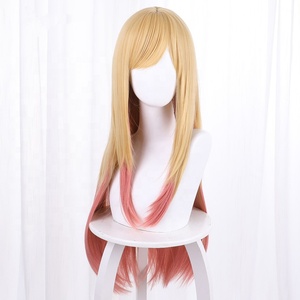 Peluca de Anime My <span class=keywords><strong>Dress</strong></span> <span class=keywords><strong>up</strong></span> <span class=keywords><strong>Darling</strong></span> al por Mayor, Peluca Larga y Lisa de 80 cm, Rubia y Rosa, Kitagawa Marin, Peluca de Cosplay, Peluca de Cabello Sintético - Product Image 2