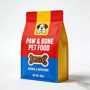 Bolsas personalizadas termosellables cuadradas con cierre de cremallera <span class=keywords><strong>para</strong></span> alimentos de mascotas y frutos secos, con ventana. - Product Image 1