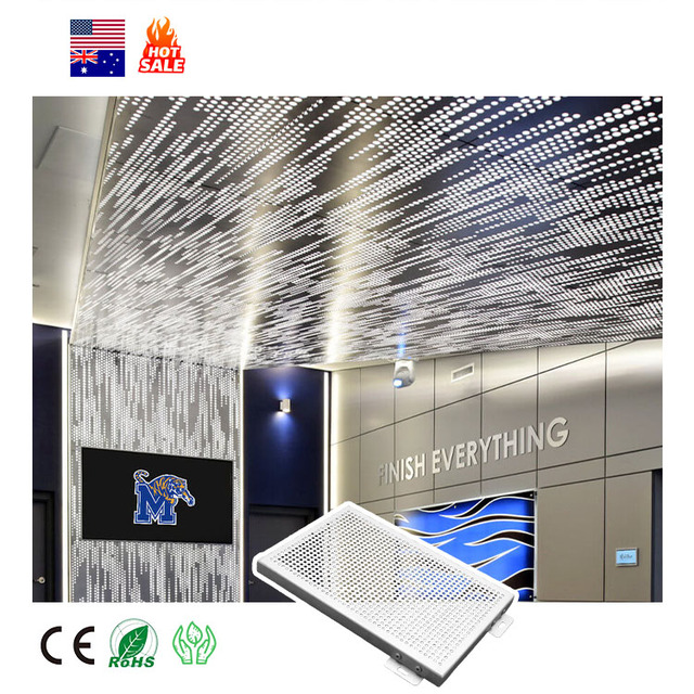 Factory Wholesale Suspended Decorative Aluminum Perforated Interior Ceiling Panel Aluminum Decorative Panel
