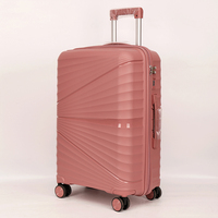 Valise PP de haute qualité, valise à roulettes pour avion, valise intelligente, ensemble de valises PP, couleurs assorties