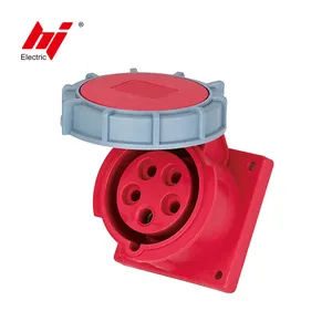 High Quality Supplier Industrial Factory Waterproof And Dustproof Socket IP67 16A 5 Core Concealed Socket 3P+N+E