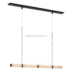 Lámpara colgante lineal de iluminación moderna, cilindro, isla de cocina, luz de alabastro, candelabro Marcell para comedor, sala de estar - Product Image 1