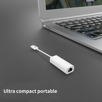 Adaptador de Red Ethernet USB 2.0 a RJ45 RTL8152B 10/100Mbps para PC con Windows, Laptop, LAN Hub-055 Musta en Stock