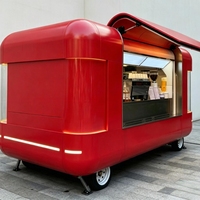 Food Truck et Remorque MobileKitchen en Fibre de Verre avec Châssis en Acier Inoxydable pour Services de BBQ, Pizza, Glaces, Café et Hot-dogs