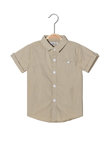 Nouvelle <span class=keywords><strong>chemise</strong></span> pour garçon 2026 LY – Vente en gros de chemises courtes en coton pour bébés et enfants - Product Image 3