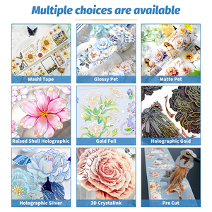 Tùy Chỉnh Đầy Đủ Màu Sắc Nhật Bản Scrapbooking Máy Tính Xách Tay Trang Trí Không Thấm Nước Trong Suốt Pet Rõ Ràng PVC Chết Cắt Dính Sticker - Product Image 5