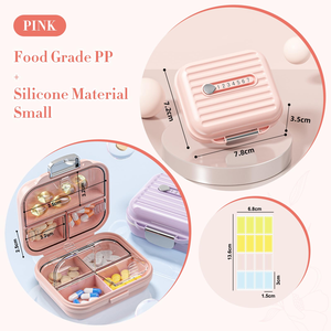 Dispensador de Vitaminas Portátil, Organizador Diario de Pastillas, Estuche Semanal para Medicamentos, 7 Compartimentos, Plástico PP Libre de BPA, Pastillero - Product Image 5