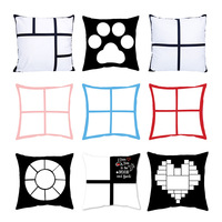 Housse de coussin de Noël colorée, design personnalisé, sublimation vierge, impression pour la maison, l'hôpital, l'hôtel, idée cadeau