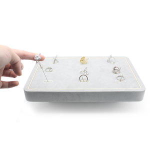 보석을 위한 주문을 받아서 만들어진 나무로 되는 물자 안전 반대로 도둑질 반지 전시 - Product Image 3