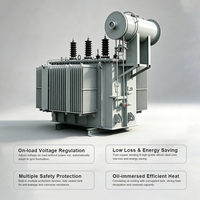 Transformateur de puissance toroïdal immergé dans l'huile triphasé DOHO série SZ10-(M) 1000-3150 kVA 35 kV avec changeur de tension sous charge 11 kV 50 Hz