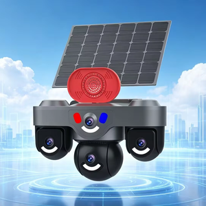 9MP 4G <b>Solar</b> Multi-Lens Street Lamp <b>Camera</b> Gun-Ball Linkage Motion Tracking PIR Alarm Outdoor <b>Security</b> - Product Image 1