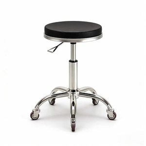 เก้าอี้ตัดผมแบบมีล้อเลื่อน ปรับระดับได้, โต๊ะทำงานสำหรับช่างทำผม, โต๊ะตัดแต่งเล็บและความงาม, โต๊ะสำหรับร้านทำผม - Product Image 1