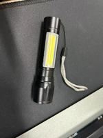 Lampe torche longue portée multifonctionnelle, étanche, rechargeable par USB, super lumineuse, mini lampe torche LED