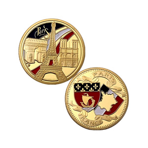 Bán Buôn Lưu Niệm Khuyến Mãi Tùy Chỉnh Brass Lite Chất Lượng Cao <span class=keywords><strong>Eiffel</strong></span> Tháp Notre Dame Pháp <span class=keywords><strong>Coin</strong></span> - Product Image 3