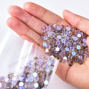 Nouveaux strass en verre non thermocollants Aurora Blanc SS6 SS8 SS10 SS12 SS16 SS20 Larmes de Sirène pour Nail Art 2023 - Product Image 2