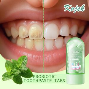 Tabletas de Pasta Dental Probiótica Más Vendidas, Sabor Menta, Tabletas de Pasta Dental Masticables Blanqueadoras, Kit de Blanqueamiento Dental, Marca Privada - Product Image 1