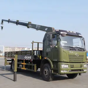 中国制造新型起重机高端质量6吨车载伸缩臂起重机随车起重机