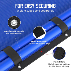 Bâche de piscine rectangulaire en PVC PE 18 x 36 pieds, imperméable, installation facile, résistante au froid et aux UV, pour la protection des piscines hors saison - Product Image 3