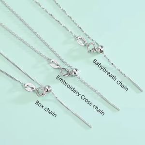 سلسلة فضية إيطالية 925 قابلة للتعديل بخرز منزلق ذات جودة عالية في مجوهرات الفضة - Product Image 5