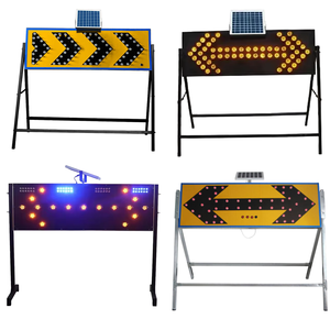 Segnale Luminoso Pieghevole per Traffico, Luce di Emergenza per Veicoli, Cartello di Sicurezza Stradale, Pannello LED con Freccia per Costruzioni e Camion - Product Image 3