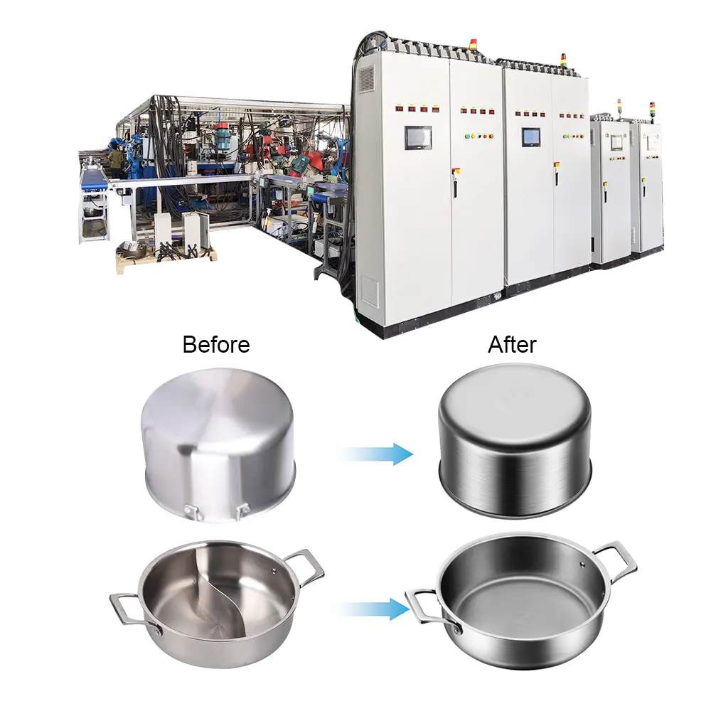 Stainless Steel Cookware Manufacturing Machinery Precision Automatic Lapping Polishing Machine