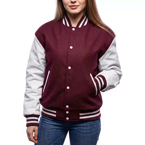 Chaqueta Varsity de Invierno para Mujer, Tallas Grandes, Personalizada, con Bordado Chenille, Botones, Transpirable y Ecológica, MOQ Bajo - Product Image 1