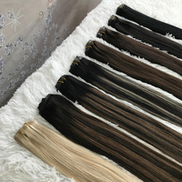 Extension de cheveux humains 100% naturels Remy, cuticule vierge intacte, Double étiré, sans couture