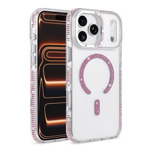 Accessoires de téléphone Bling Diamant pour <span class=keywords><strong>iPhone</strong></span> 17 16 15 14 13 <span class=keywords><strong>12</strong></span> – <span class=keywords><strong>Coque</strong></span> de téléphone magnétique de luxe à paillettes pour <span class=keywords><strong>iPhone</strong></span> 17 Pro Max - Product Image 2