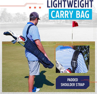Sac de golf portable du dimanche sac de golf léger avec bandoulière rembourrée accessoires de golf