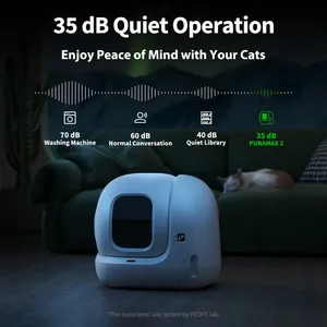 PETKIT PuraMax <span class=keywords><strong>2</strong></span> Bac à litière <span class=keywords><strong>pour</strong></span> chat autonettoyant intelligent contrôlé par application, 100 % sûr, avec triple élimination des odeurs, nouveau modèle amélioré avec rouleau et tapis - Product Image 6