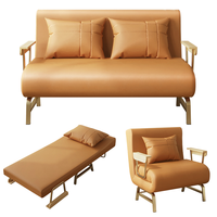 Canapé-lit pliant OEM ODM, couleur et taille de tissu personnalisables, dossier réglable en 6 positions, convertible, pour entrepôt et école