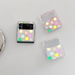 Custodia per telefono antiurto a specchio personalizzata per Samsung Galaxy Z Flip 4 Cover trasparente Galaxy Z