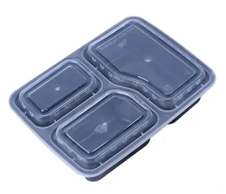 Индивидуальные одноразовые прямоугольные 4 решетки пищевая упаковка пластиковый лоток пластиковая упаковочная коробка