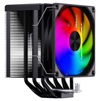 Refroidisseur d'air pour processeur PC SNOWMAN MT620-ARGB-BK 5V 3Pin/4Pin PWM à roulement fluide, tour simple, 6 caloducs, radiateur pour processeur