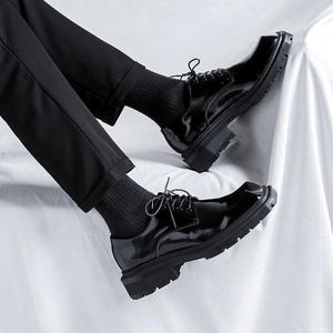 Chaussures Oxford pour hommes britanniques en cuir véritable imperméable, à bout fermé, faites à la main, pour mariage, formelles, décontractées, antidérapantes, avec boucles et sangles - Product Image 5