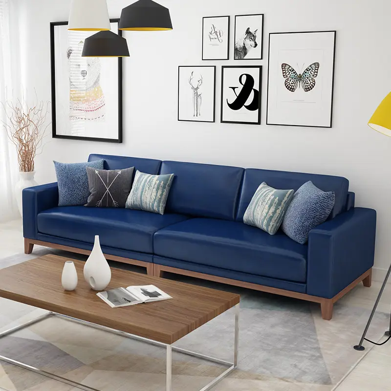 Wohnzimmer Sofa Nordic Simple Leders ofa Drei Sitze Sofa für den Büro einsatz