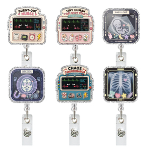 Portabadge Retrattile in Acrilico Serie Reni Creativa, Bestseller, Ideale come <span class=keywords><strong>Regalo</strong></span> <span class=keywords><strong>per</strong></span> Infermieri - Product Image 3