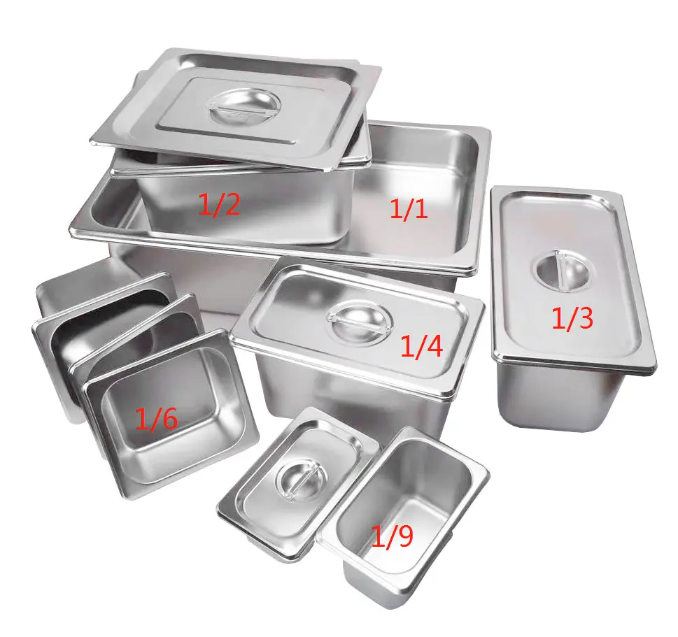 Hotel Pans 1/1 Pan Full Steam Restaurant 1/3 With Lid Stainless Steel Food Storage Gn Pan Table/Hotel