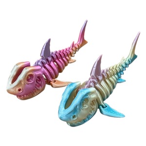 Squelette de requin en plastique imprimé en 3D, corps entier articulé, animal marin, ornements créatifs, modèle de jouet de poisson - Product Image 2