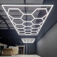 Éclairage LED Hexagonal de Haute Qualité pour Détailing Automobile et Atelier Lumière de Travail de Bureau en Nid d'Abeille pour Plafond de Garage et Salon de Coiffure