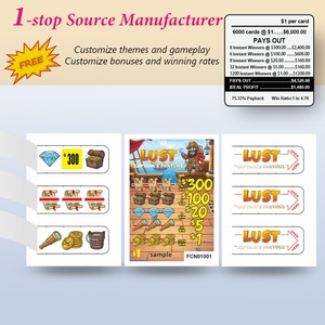 ออกแบบฟรี บัตรลอตเตอรีแบบดึงเอง พิมพ์สี CMYK 4 สี ปรับแต่งได้ตามต้องการ หลายช่อง - Product Image 6