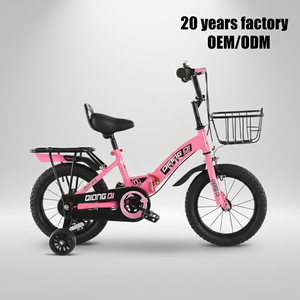 Bicicleta Plegable para Niños, Económica, en Stock, con Cuadro de Acero de 12 <span class=keywords><strong>Pulgadas</strong></span>, Pedales Ordinarios y Ruedas de Entrenamiento, para Niños de 3 a 5 y de 5 a 8 Años - Product Image 1