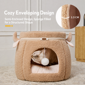 Nouvelle Niche Chaude d'Intérieur pour Chien, Lit Nid Douillet pour Animaux de Compagnie de Taille Moyenne et Petite, Coussin pour Chat, Chiot, Chaton, Fournitures et Équipements Personnalisés OEM - Product Image 4