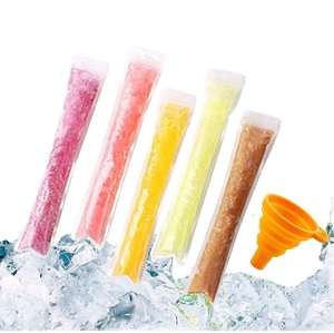 Doorzichtige Wegwerp Plastic Rits Voor Lolly Mallen Maken Ijslolly Zakjes Diy Sap Fruit Ijslolly Aanpasbaar - Product Image 1