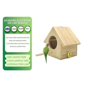 야외 목조 새집 나무 교수형 정원 벌새 상자 하우스 현대 조류 거실 나무
