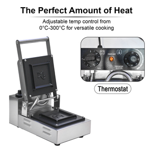 Sandwich Maker Elétrico Comercial JIEYI Antiaderente, Tostador de Sanduíche Quadrado, Máquina de Waffle com Desligamento Automático - Product Image 4