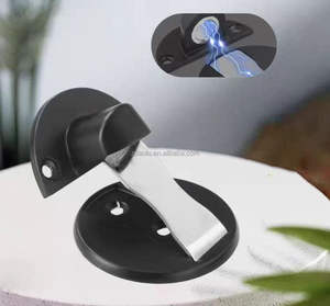 Tope de Puerta Magnético de Acero Inoxidable Negro Mate con Adhesivo para Baño, <span class=keywords><strong>Sin</strong></span> Perforaciones - Precio de Fábrica con Ventaja - Product Image 2