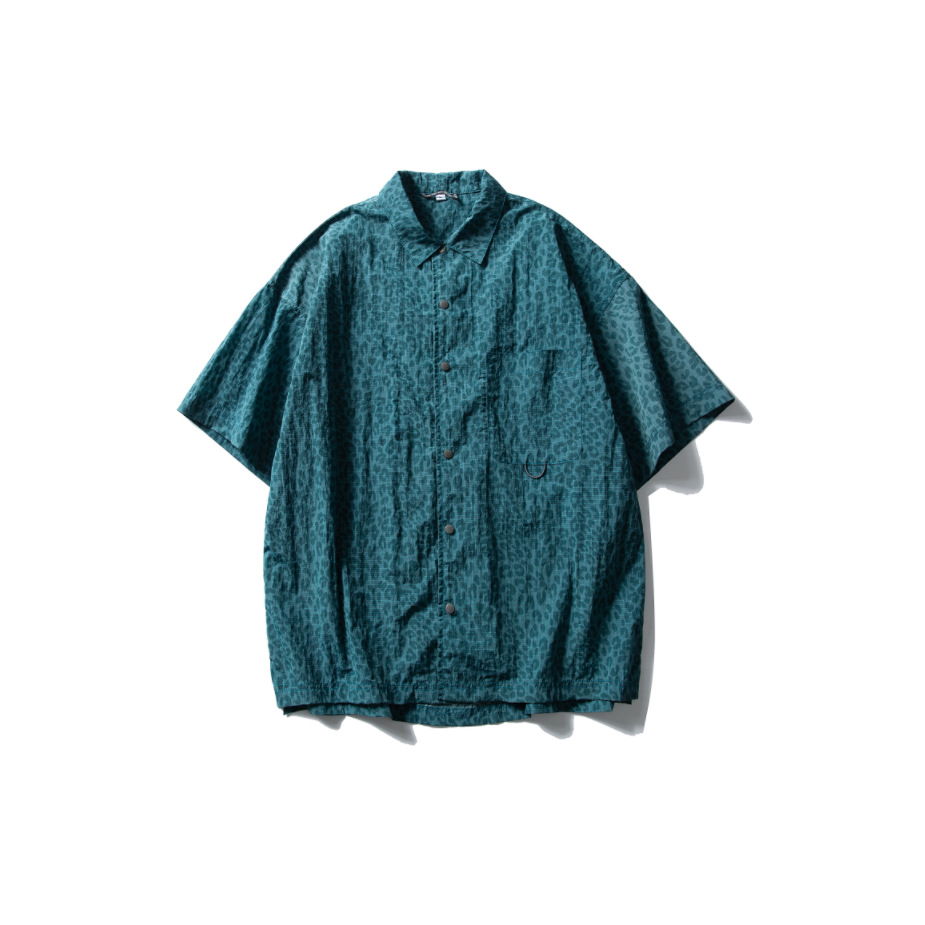 blue-green leopard print