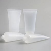 Tube souple transparent à faible MOQ avec couvercle vissé pour cosmétiques : flacon séparé pour crème visage, gommage visage, crème pour les mains, lotion